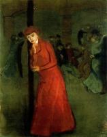 Joaquim Sunyer de Miro - Mujer de rojo